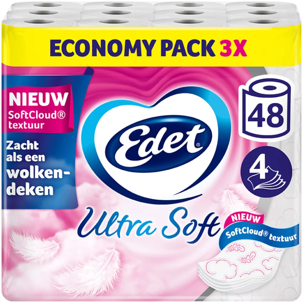 3x Ultra Soft Toiletpapier 4 Laags 16 stuks^Edet Discount