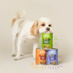 Hot 6x Blik Vers Vlees Puppy Hondenvoer Eend - Kip 400 gr Hondenvoer