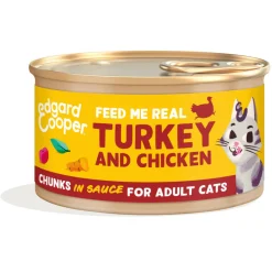 Kattenvoer<Edgard & Cooper 18x Kattenvoer Chunks Kip - Kalkoen 85 gr