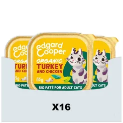 Online 16x Kattenvoer Adult Pate Biologische Kalkoen 85 gr Kattenvoer
