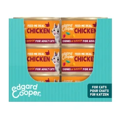 Kattenvoer<Edgard & Cooper 18x Kattenvoer Chunks Kip 85 gr