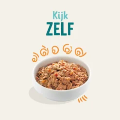 Clearance 18x Kuipje Vers Vlees Hondenvoer Kip - Kalkoen 300 gr Hondenvoer