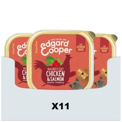 Hondenvoer<Edgard & Cooper 11x Kuipje Vers Vlees Senior Hondenvoer Kip - Zalm 150 gr