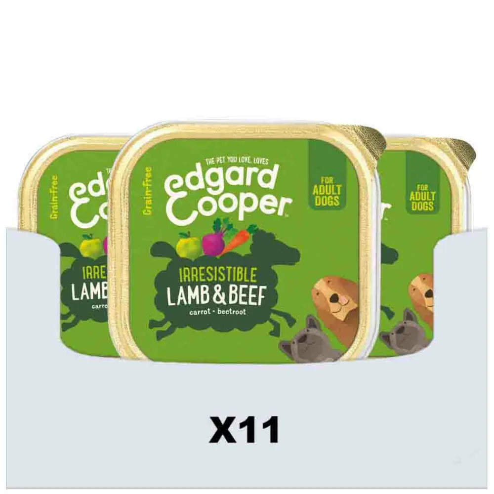 11x Kuipje Vers Vlees Hondenvoer Lam - Rund 150 gr^Edgard & Cooper New