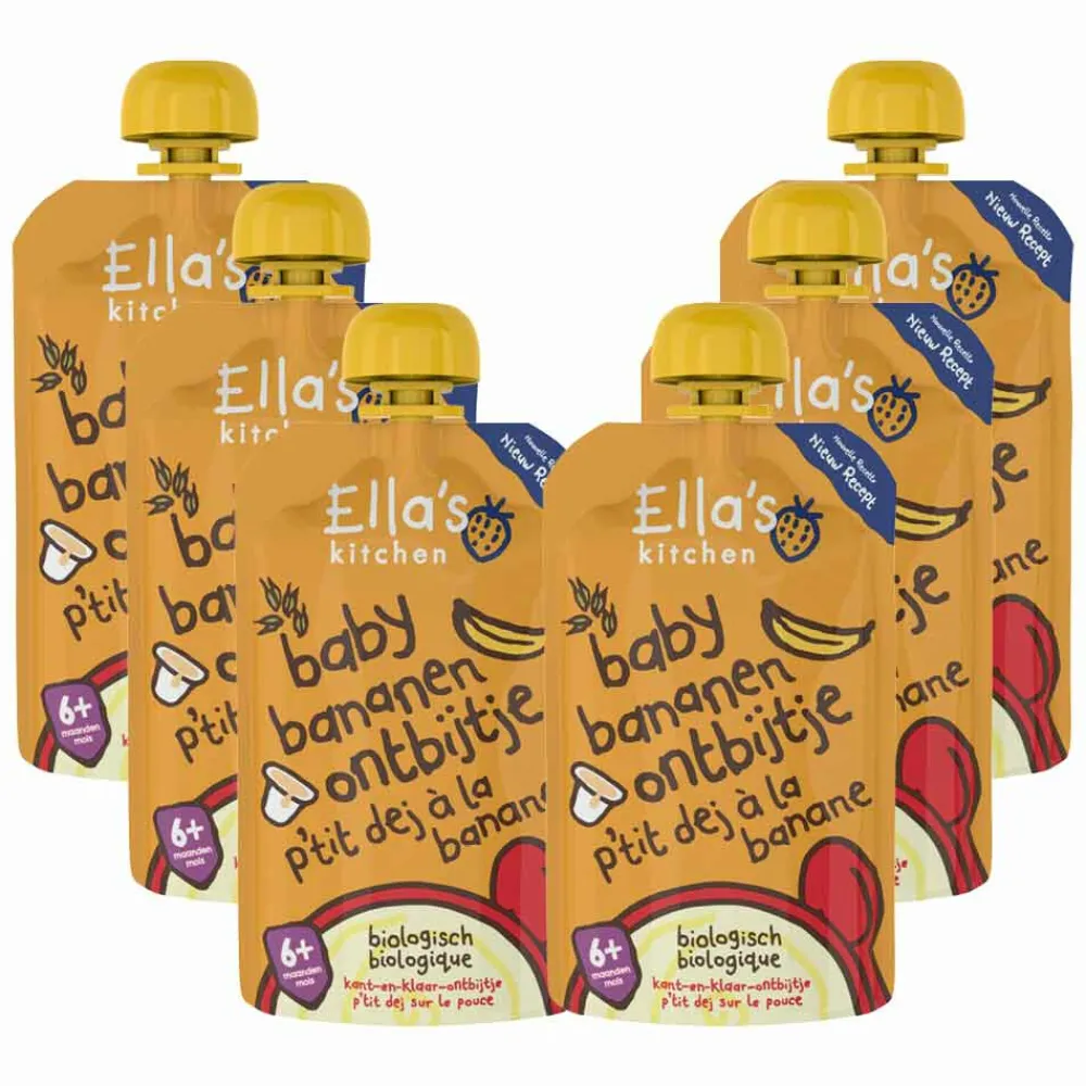 Baby & Peutervoeding<Ellas Kitchen 6x Ella's Kitchen Baby Ontbijtje 6+ m Banaan 100 gr