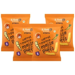 Baby & Peutervoeding<Ellas Kitchen 4x Ella's Kitchen Gepoft Smikkelstengels 6+ m Wortel Pastinaak 20 gr