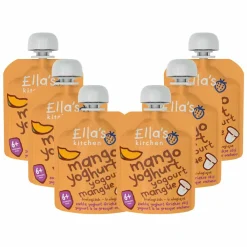Baby & Peutervoeding<Ellas Kitchen 6x Ella's Kitchen Yoghurt Griekse Stijl 6+ m Mango 90 gr