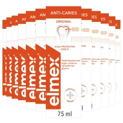New 12x Tandpasta Anti-Cariës 75 ml Spoelen & Poetsen