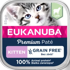 Clearance 16x Premium Paté Graanvrij Kitten Kattenvoer Nat Lam 85 gr Kattenvoer