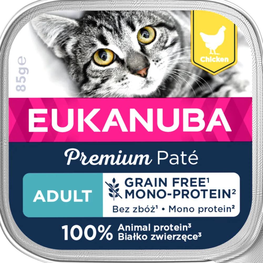 16x Premium Paté Graanvrij Adult Kattenvoer Nat Kip 85 gr^Eukanuba Online