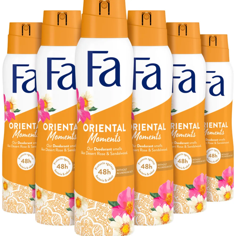 6x Deodorant Spray Oriental Moments 150 ml^Fa Sale