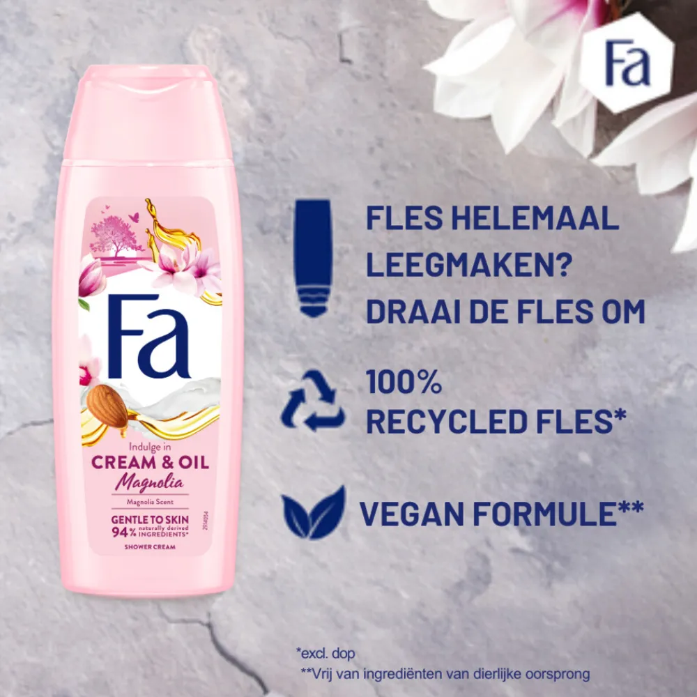 Discount 6x Douchecrème Cream Oil Silk Magnolia 250 ml Bad & Douche