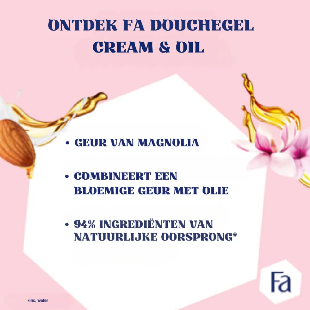 Discount 6x Douchecrème Cream Oil Silk Magnolia 250 ml Bad & Douche