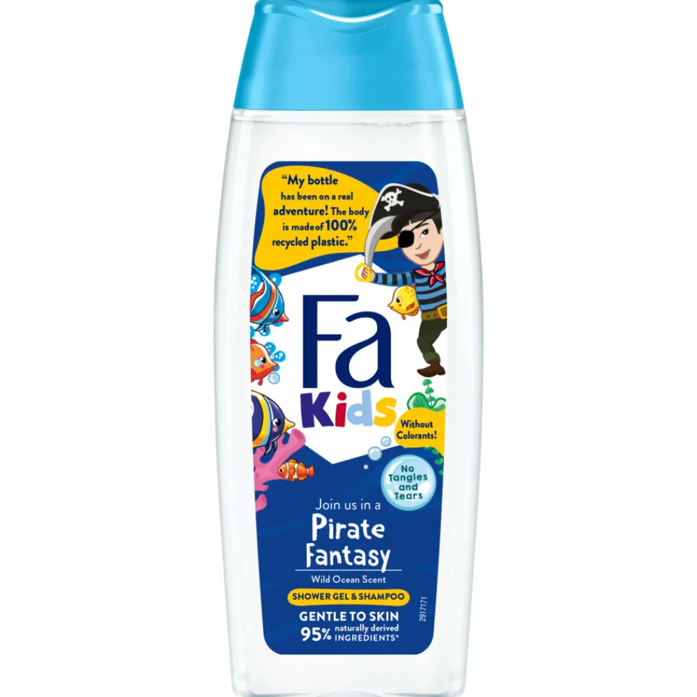 6x Kids Douchegel & Shampoo Pirate 250 ml^Fa Best