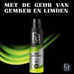 Deodorant<Fa 6x Men Deodorant Spray Sport Energy Boost 150 ml
