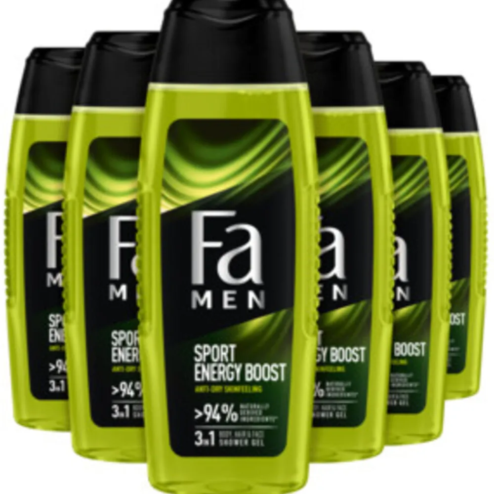 Bad & Douche<Fa 6x Men Douchegel en Shampoo Sport Energy Boost 250 ml