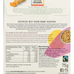 3x Boemboe Bami Goreng 75 gr^Fairtrade Original