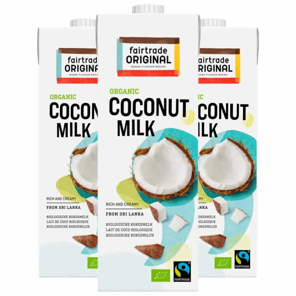 Discount 3x Kokosmelk Biologisch 1 liter Melkvervangers