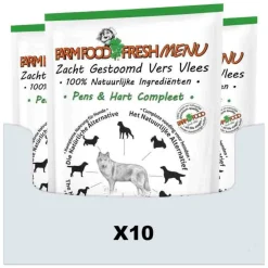 Sale 10x Fresh Menu Pens en Hart 300 gr Hondenvoer