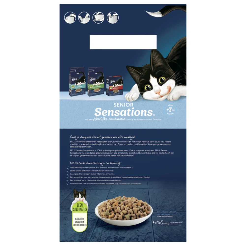Kattenvoer<Felix 4x Kattenvoer Senior Sensations 4 kg