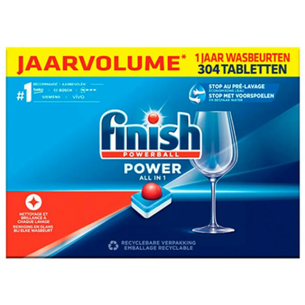 Machineafwas<Finish 4x Power All-in-1 Vaatwastabletten Regular 76 stuks