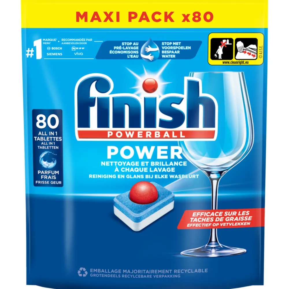 4x Vaatwastabletten Power Regular 80 stuks^Finish Outlet