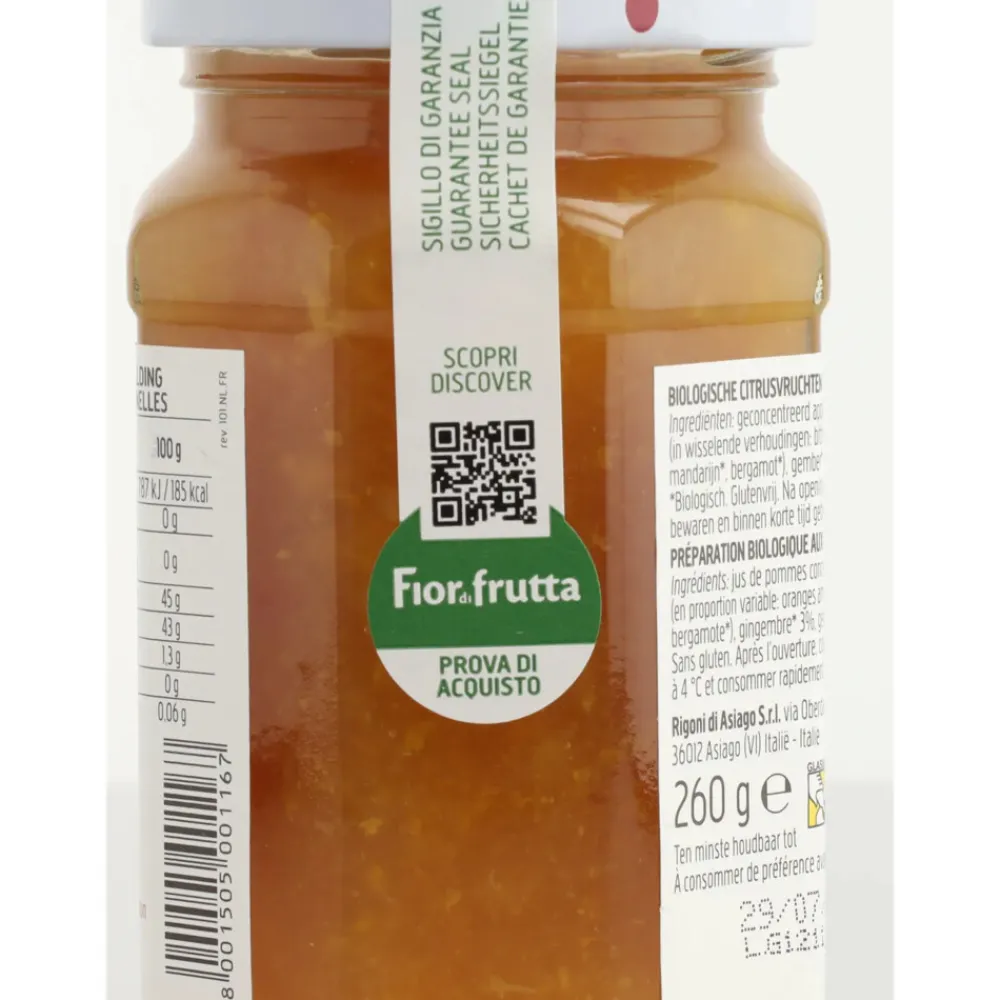 6x Biologische Jam Citroen & Gember 260 gr^Fiordifrutta New