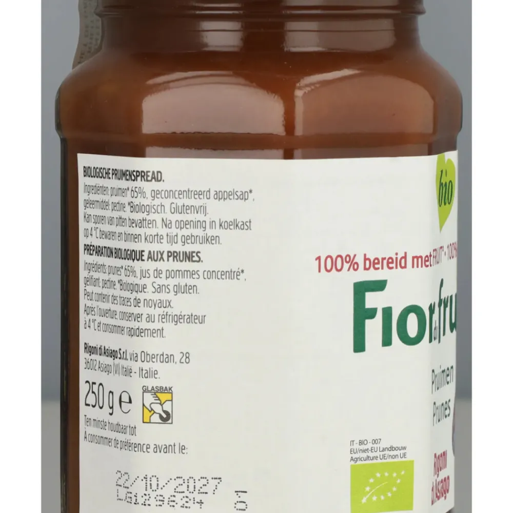 6x Biologische Jam Pruimen 250 gr^Fiordifrutta Online