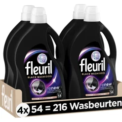 Wasmiddel<Fleuril 4x Black Wasmiddel 54 wasbeurten 2,430 liter