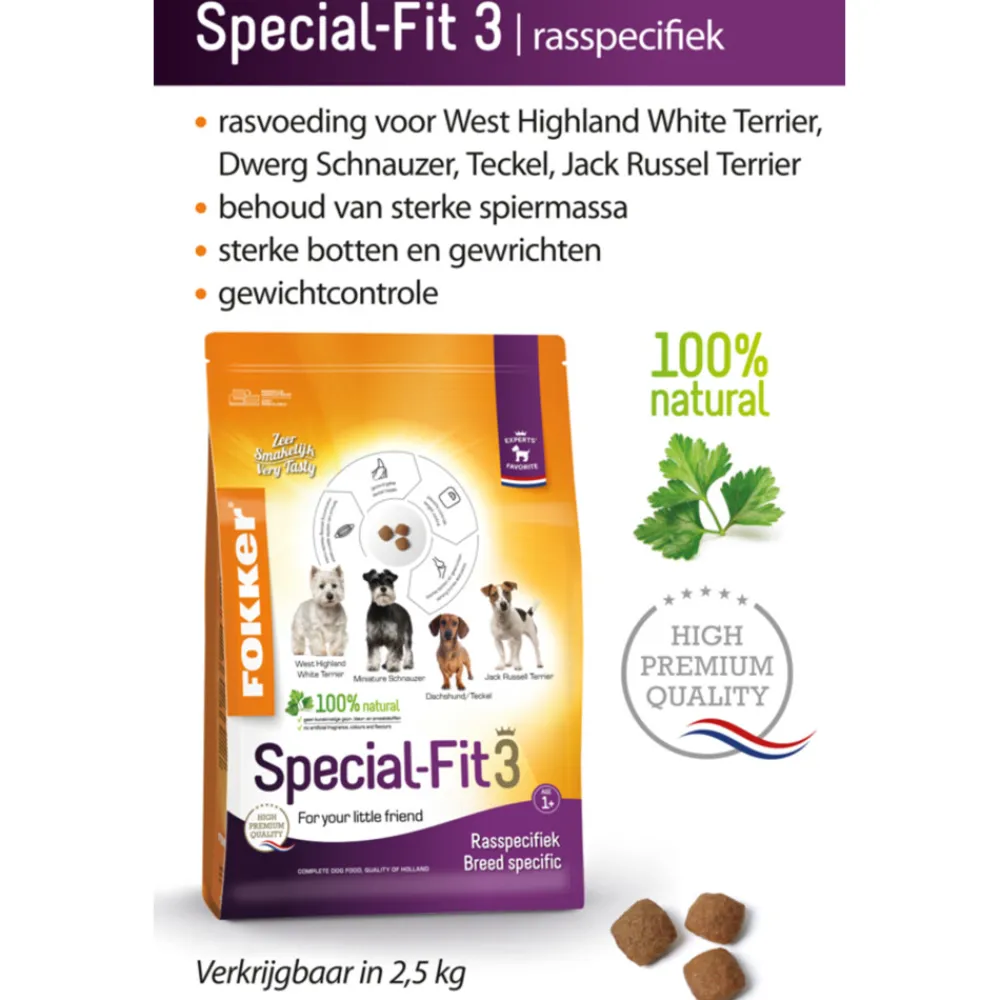 3x Special-Fit Hondenvoer 3 2,5 kg^Fokker Hot