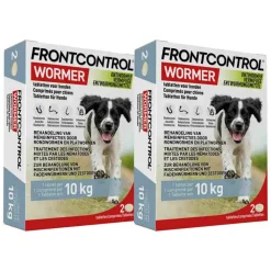 Vlo, Teek & Worm<Frontcontrol 2x Wormer Ontworming Tabletten Hond 2 tabletten
