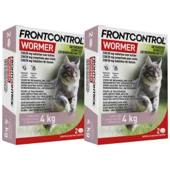 Vlo, Teek & Worm<Frontcontrol 2x Wormer Ontworming Tabletten Kat 2 tabletten