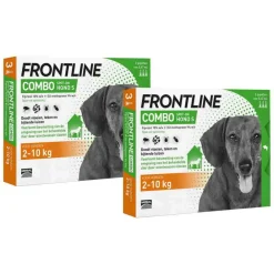 2x Combo Spot On Anti Vlooien en Teken Druppels Hond 2 - 10 kg 3 pipetten^Frontline Best