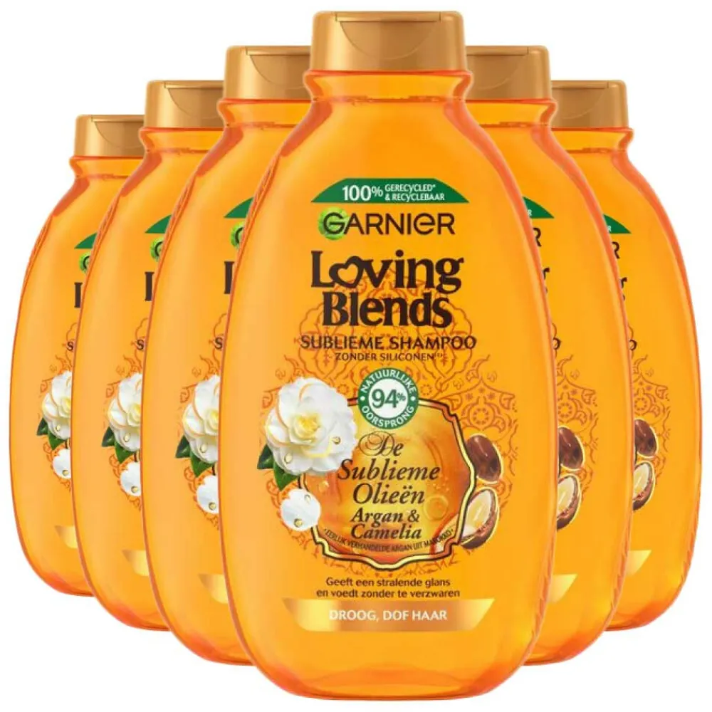 Discount 6x Loving Blends Argan- en Cameliaolie Shampoo 300 ml Shampoo