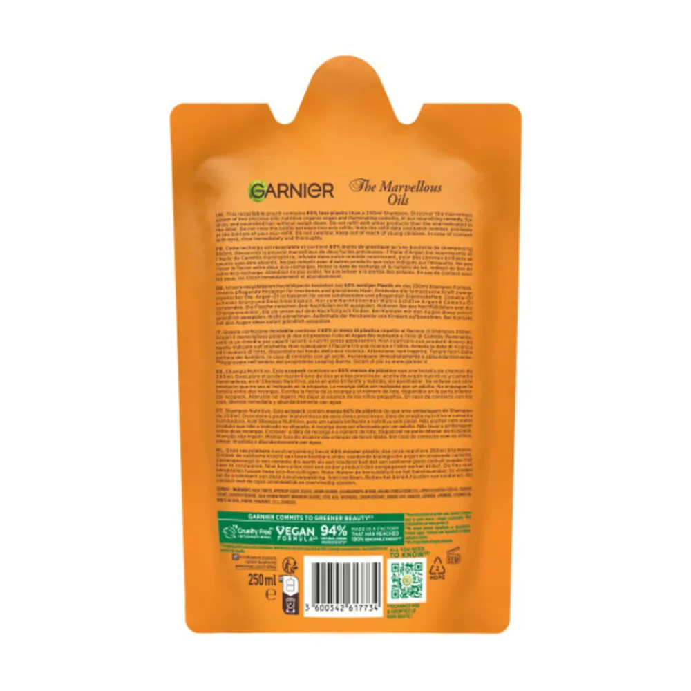 6x Loving Blends Argan- en Cameliaolie Shampoo Refill 250 ml^Garnier Clearance