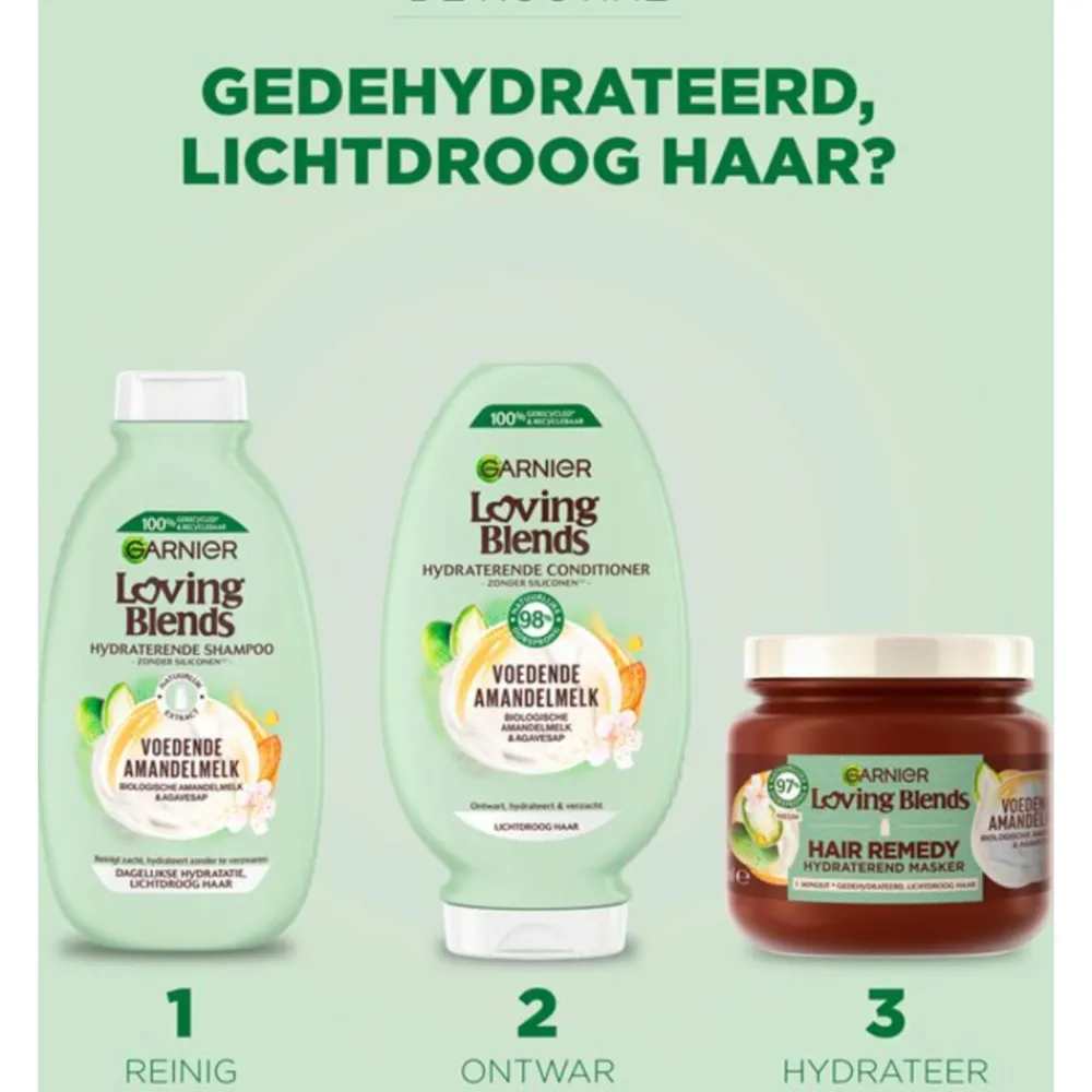 Conditioner<Garnier 6x Loving Blends Voedende Amandelmelk Conditioner 250 ml