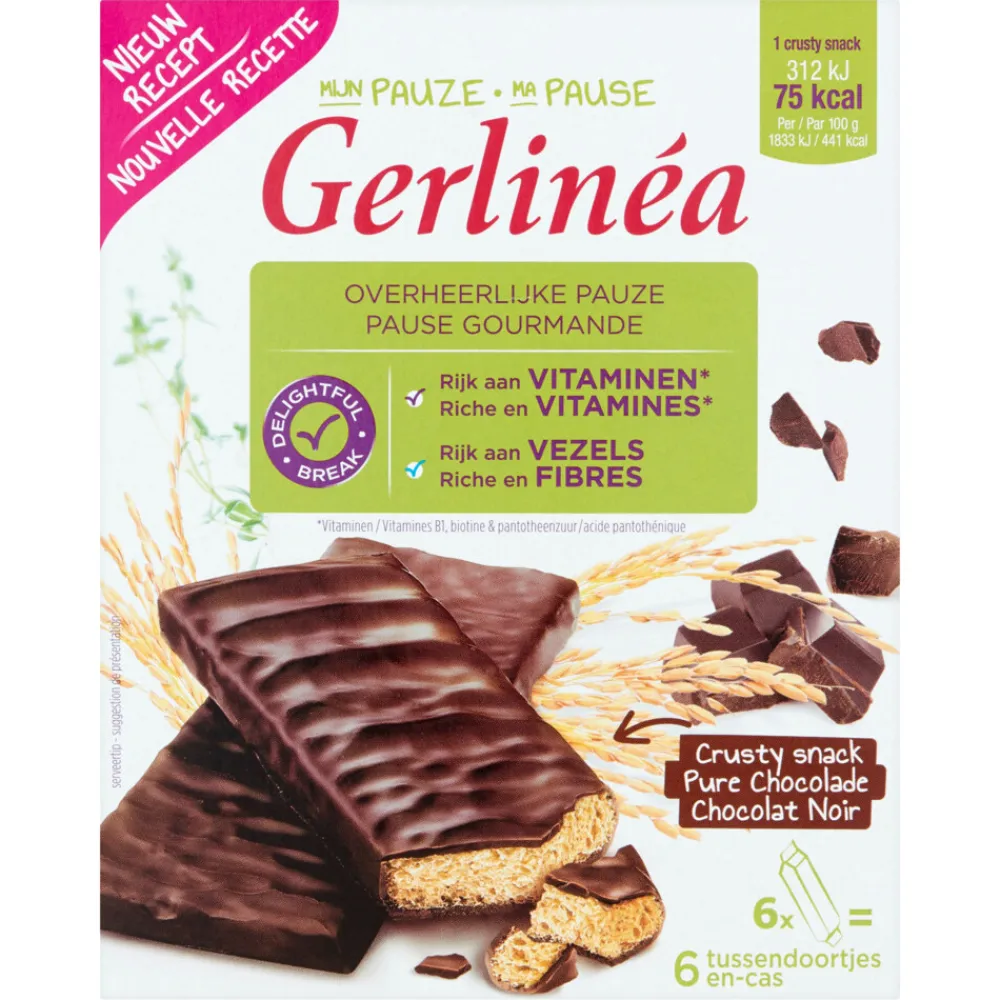 8x Crusty Snack Pure Chocolade 6 x 102 gr^Gerlinea Sale