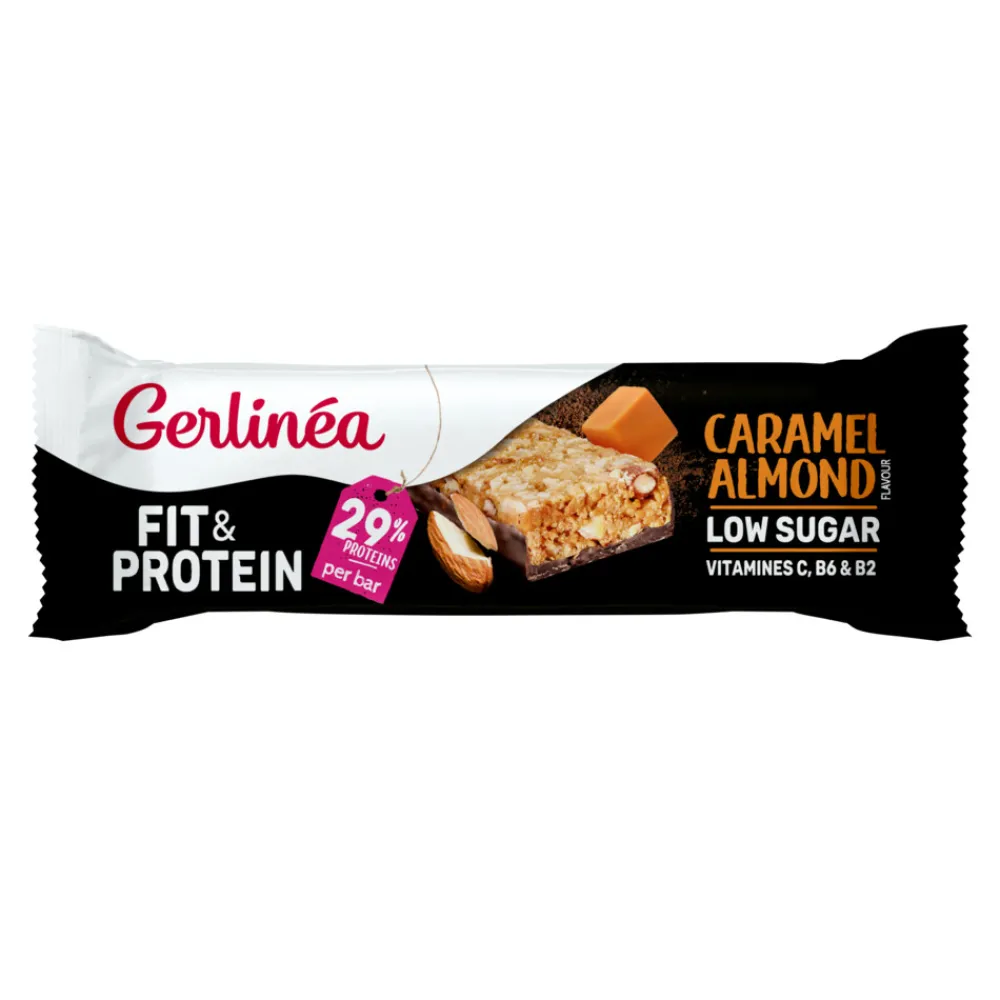 16x Fit & Protein Reep Caramel Almond 45 gr^Gerlinea Sale