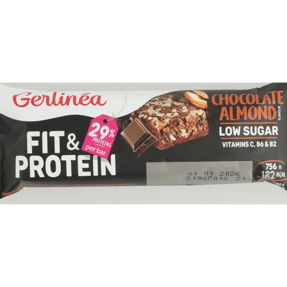 16x Fit & Protein Reep Chocolate Almond 45 gr^Gerlinea Outlet