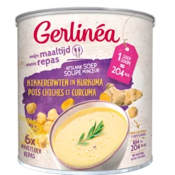 Soepen & Sauzen|Maaltijdvervangers<Gerlinea 3x Maaltijdsoep Kikkererwten - Kurkuma 318 gr