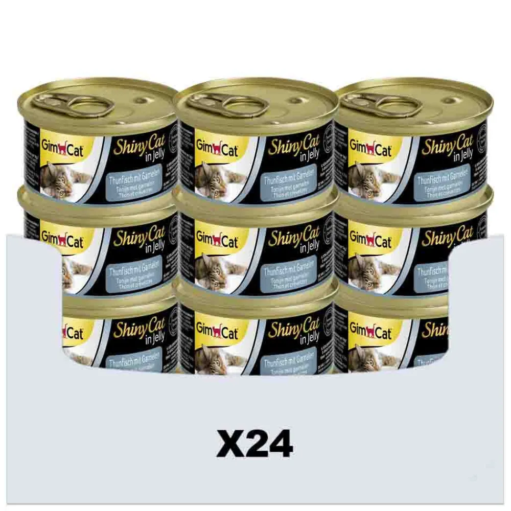 24x Shinycat in Jelly Tonijn & Garnalen 70 gr^GimCat Sale