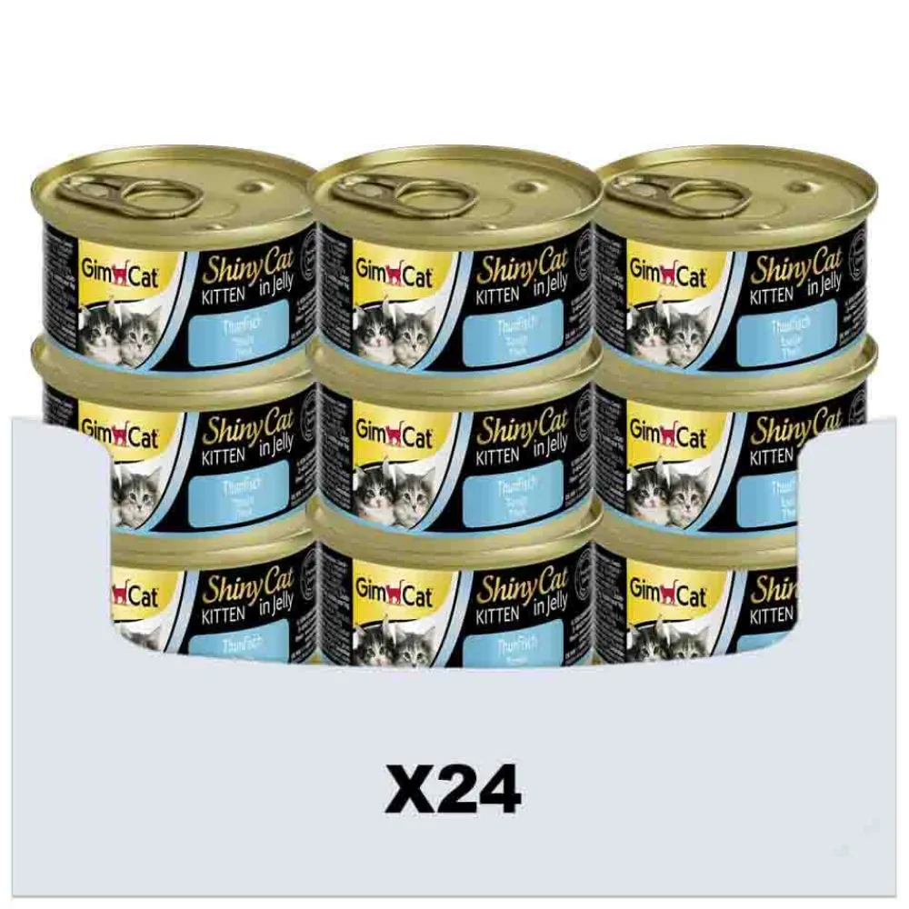 24x Shinycat Kitten in Jelly Tonijn 70 gr^GimCat Clearance
