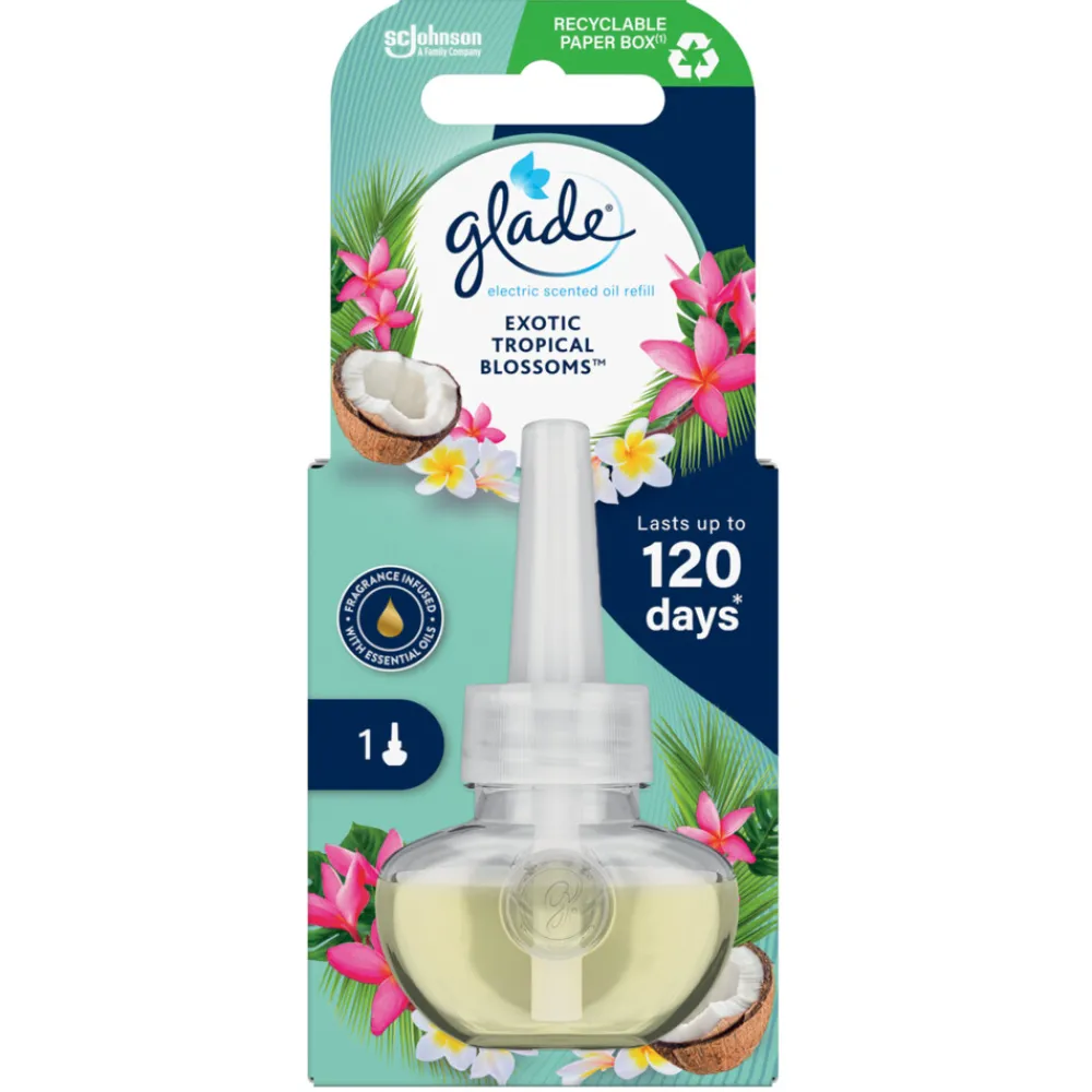 New 6x Electric Scented Oil Navulling Exotic Tropical Blossoms Luchtverfrisser