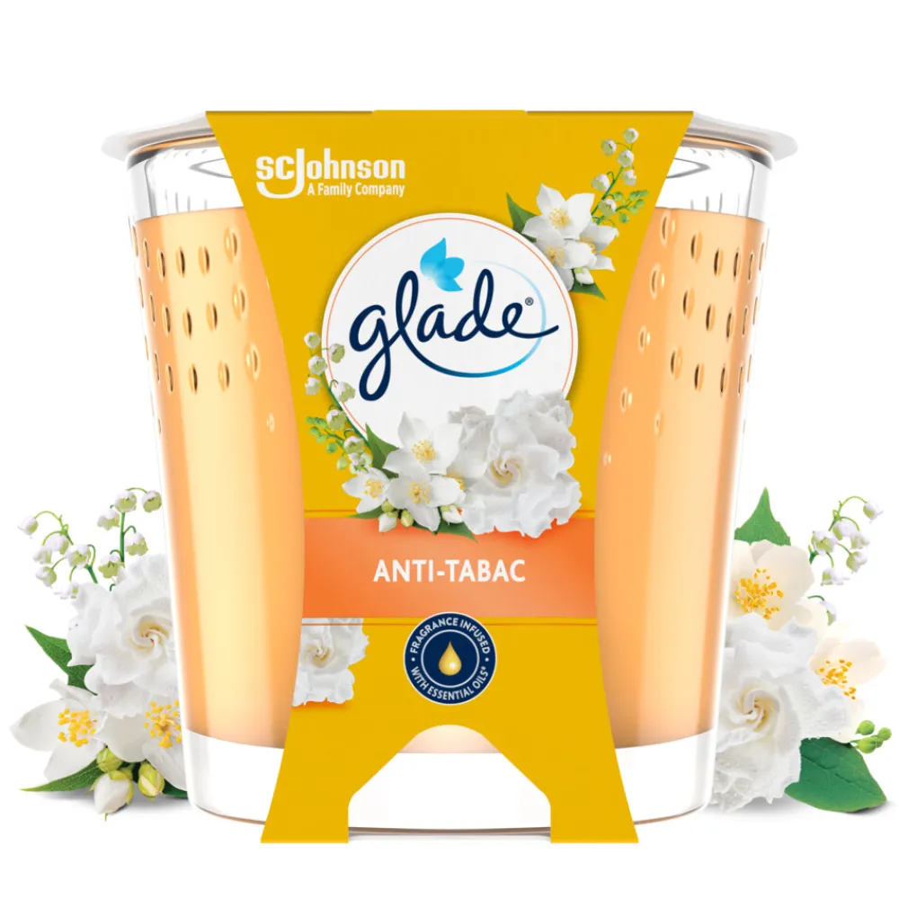Kaarsen<Glade 6x Geurkaars Anti Tabac 100% Raapzaadwax 112 gr