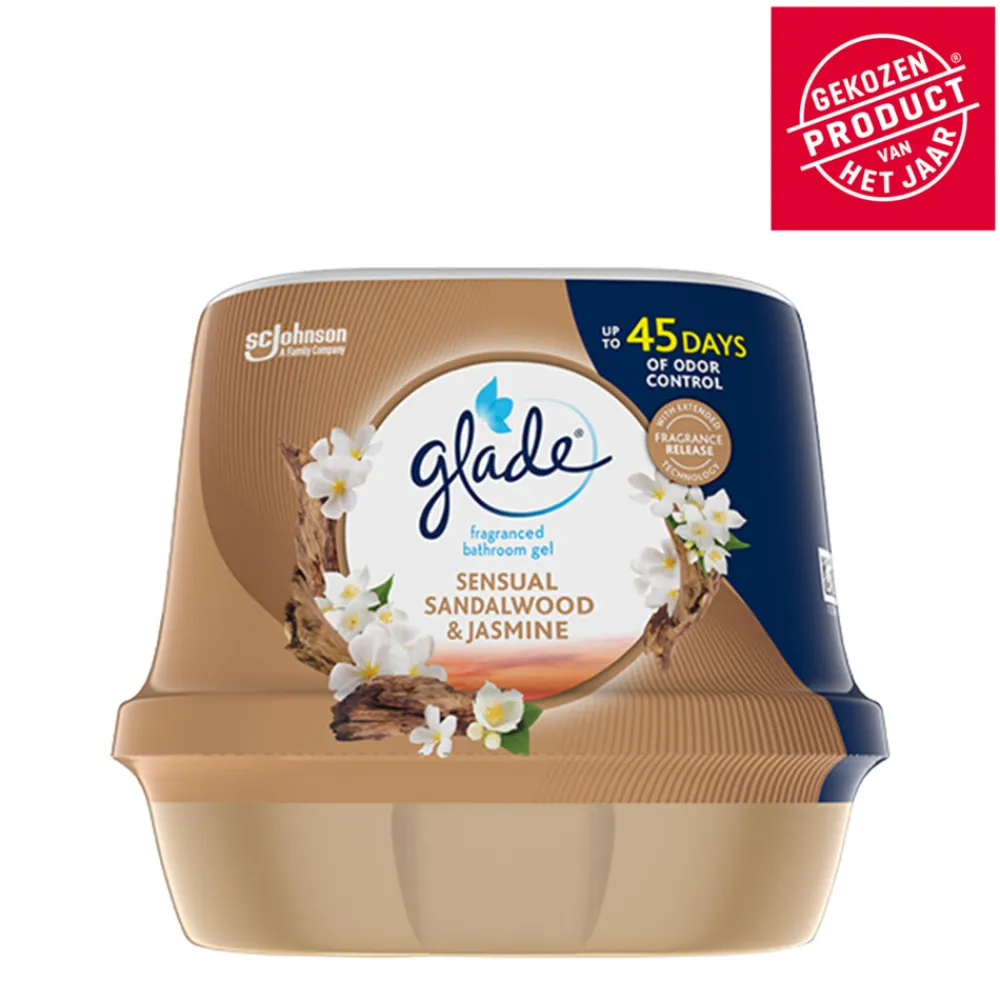 Luchtverfrisser<Glade 8x Luchtverfrisser Gel Sandalwood & Jasmine 180 gr