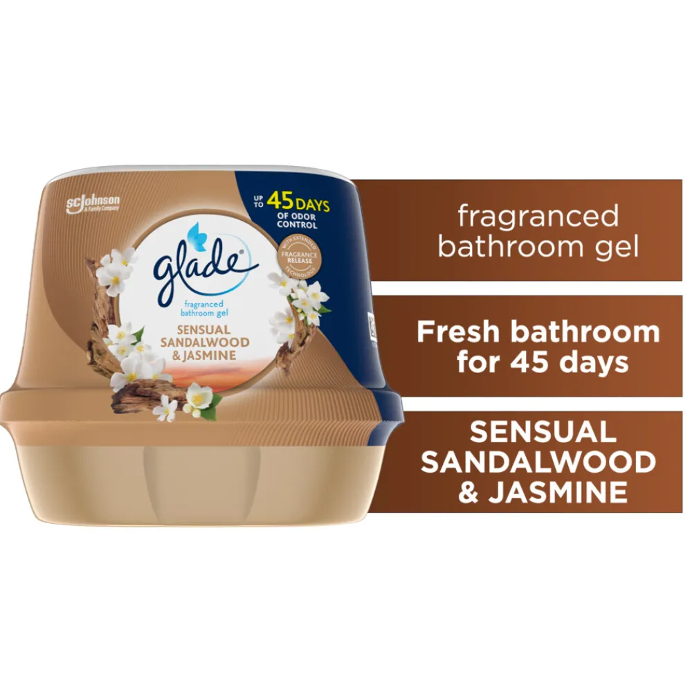 Luchtverfrisser<Glade 8x Luchtverfrisser Gel Sandalwood & Jasmine 180 gr