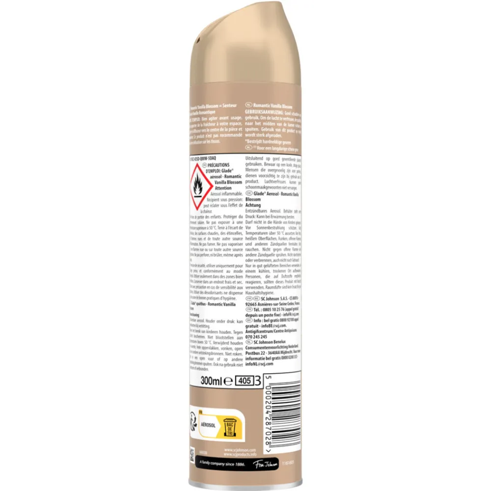 Luchtverfrisser<Glade 6x Luchtverfrisser Spray Romantic Vanilla Blossom 300 ml