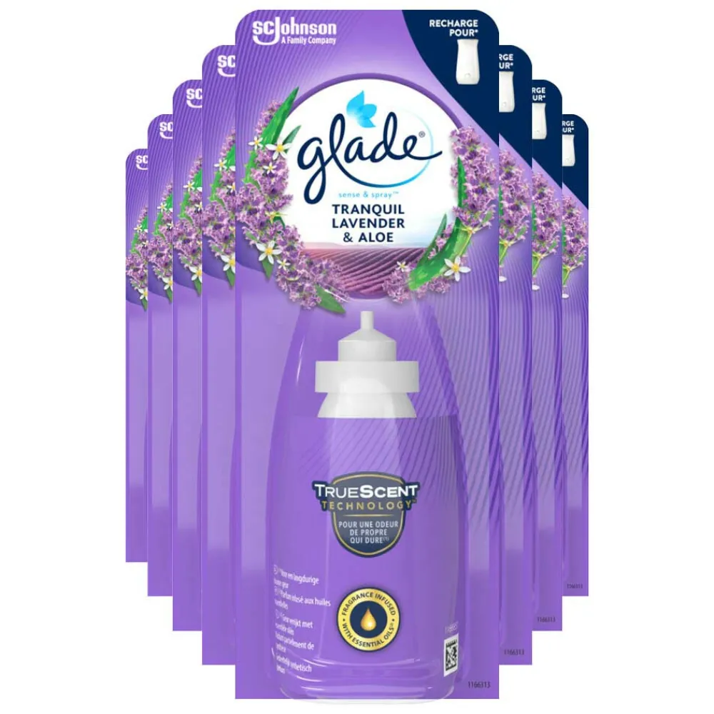 Luchtverfrisser<Glade 8x Sense & Spray Tranquil Lavender & Aloe 18 ml