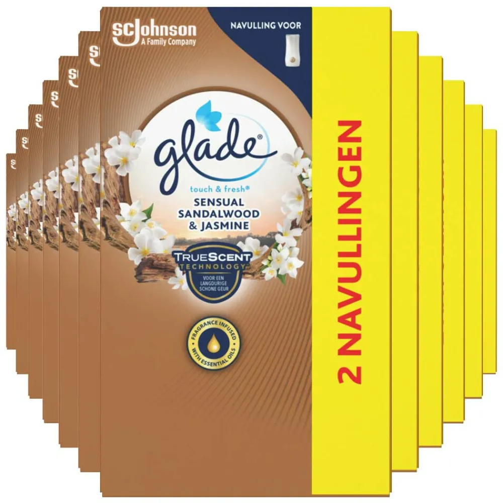 12x Touch & Fresh Sensual Sandalwood & Jasmine 10 ml^Glade Outlet