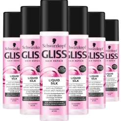 6x Anti-Klit Spray Liquid Silk 200 ml^Gliss